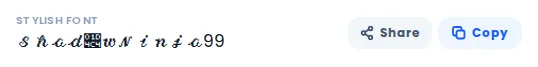 Copy button next to a Roblox display name style